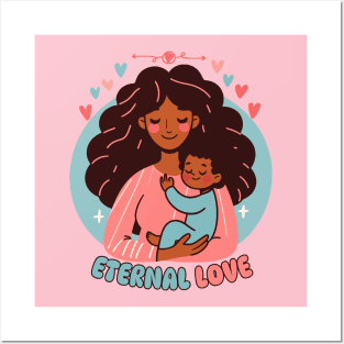 Eternal Love | Cute Mother and Baby Bond | Motherhood and Mama Love Posters and Art